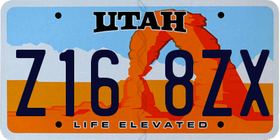 UT license plate Z168ZX