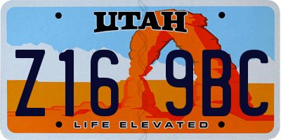 UT license plate Z169BC