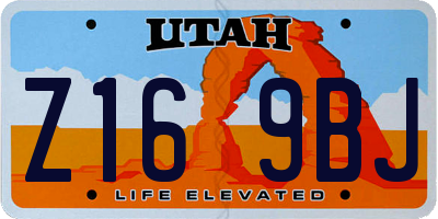 UT license plate Z169BJ