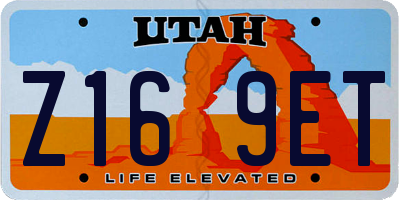UT license plate Z169ET