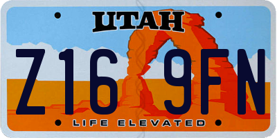 UT license plate Z169FN