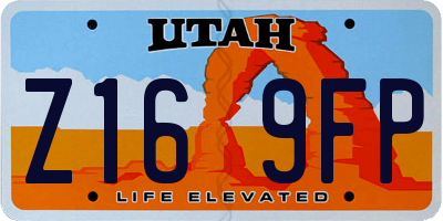 UT license plate Z169FP