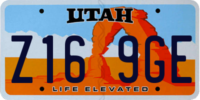 UT license plate Z169GE