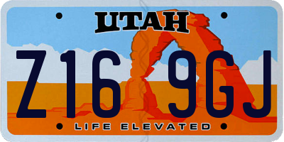 UT license plate Z169GJ