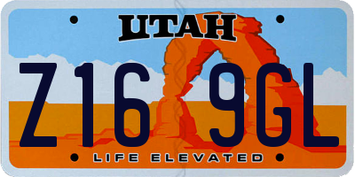 UT license plate Z169GL