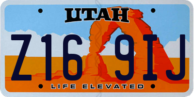 UT license plate Z169IJ