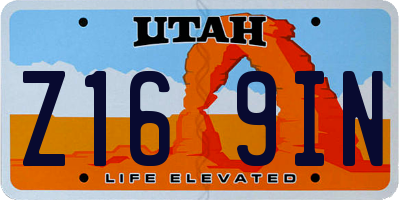 UT license plate Z169IN
