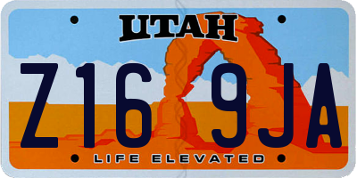 UT license plate Z169JA