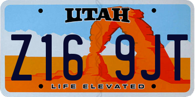 UT license plate Z169JT