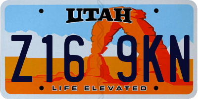UT license plate Z169KN
