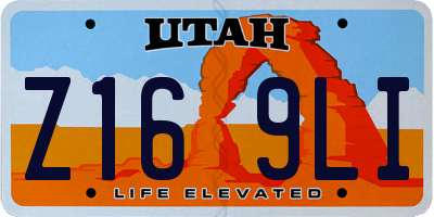 UT license plate Z169LI