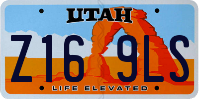 UT license plate Z169LS