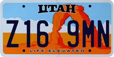 UT license plate Z169MN