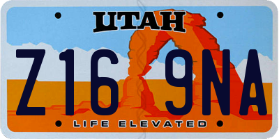 UT license plate Z169NA
