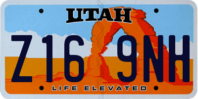 UT license plate Z169NH