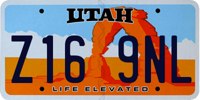 UT license plate Z169NL