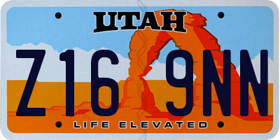 UT license plate Z169NN
