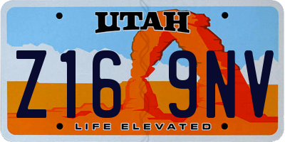 UT license plate Z169NV