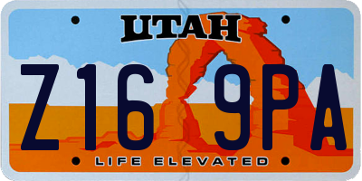 UT license plate Z169PA