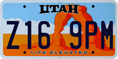 UT license plate Z169PM