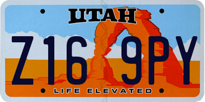 UT license plate Z169PY