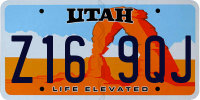 UT license plate Z169QJ