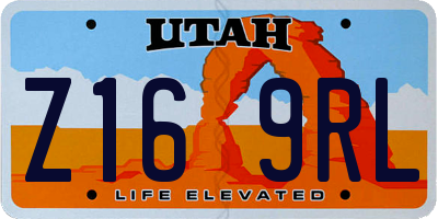 UT license plate Z169RL
