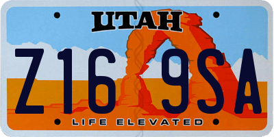 UT license plate Z169SA