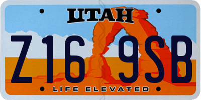 UT license plate Z169SB