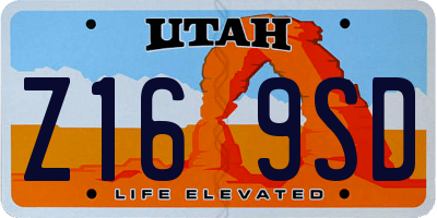 UT license plate Z169SD