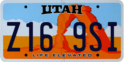 UT license plate Z169SI