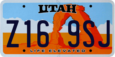 UT license plate Z169SJ