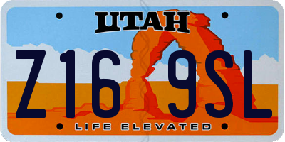 UT license plate Z169SL