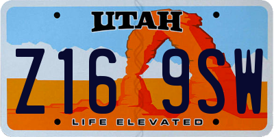 UT license plate Z169SW