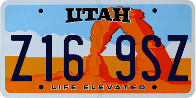 UT license plate Z169SZ