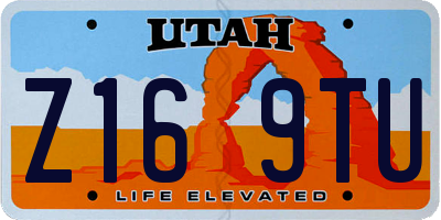 UT license plate Z169TU