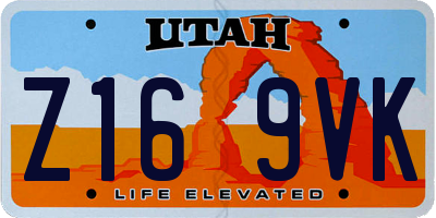 UT license plate Z169VK