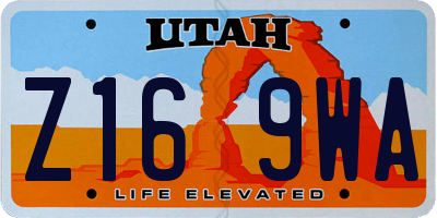 UT license plate Z169WA