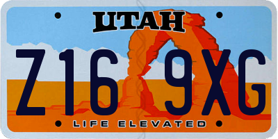 UT license plate Z169XG