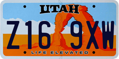 UT license plate Z169XW