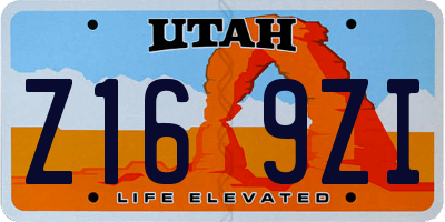UT license plate Z169ZI