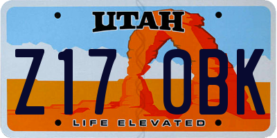 UT license plate Z170BK