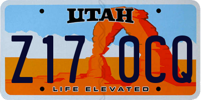 UT license plate Z170CQ