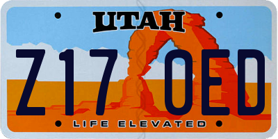 UT license plate Z170ED