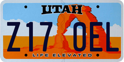 UT license plate Z170EL