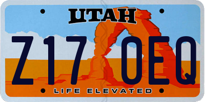 UT license plate Z170EQ