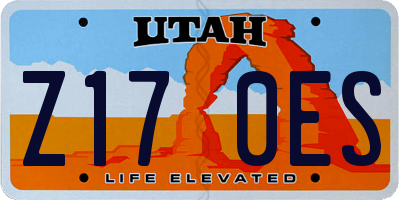 UT license plate Z170ES