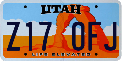 UT license plate Z170FJ