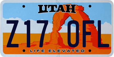 UT license plate Z170FL