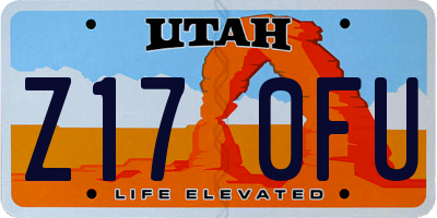 UT license plate Z170FU